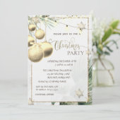 Goud Snowflakes, Kogels, Lichten, Kerst van bijkan Kaart (Staand voorkant)