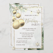 Goud Snowflakes, Kogels, Lichten, Kerst van bijkan Kaart (Voorkant / Achterkant)