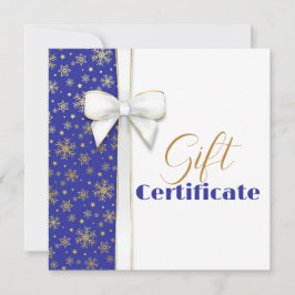 Goud Snowflakes Luxe kerstwitte boe Blauw