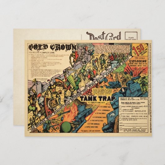  Goud Speelgoed en Briefkaart (Voorkant / Achterkant)