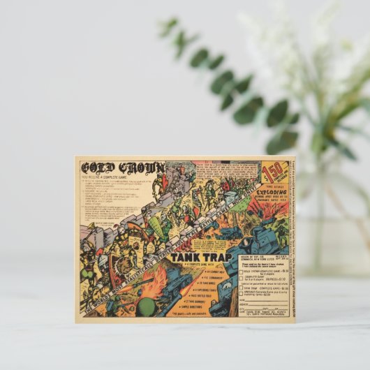 Goud Speelgoed en Briefkaart (Staand voorkant)