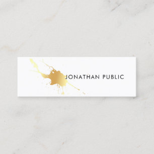 Goud Splash Modern Elegante Template Professioneel Mini Visitekaartje