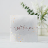 Goud Splatter Grijze Waterverf Cadeaucertificaat (Staand voorkant)