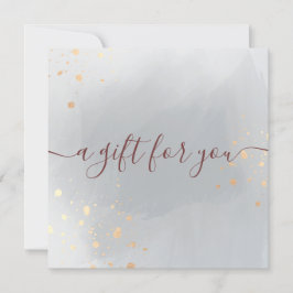 Goud Splatter Grijze Waterverf Cadeaucertificaat
