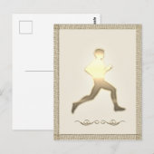 Goud Sport Atletiek Marathon Hardloper Wandelaar Briefkaart (Voorkant / Achterkant)