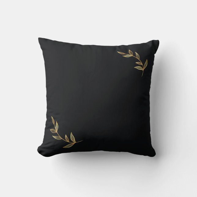 Goud Sprig Omkeerbaar Sierkussen (Voorkant)