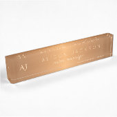 Goud staal koper metaal bedrijfsnaam monogram naambordje