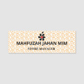 Goud & Staal Naam Badges. Gegraveerd. Magnetisch! Naamplaatje (Voorkant)