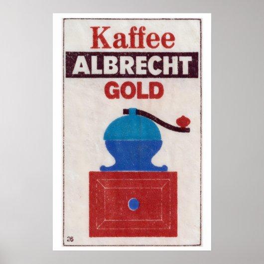 Goud Standaard Koffie - Luciferdoosje Print - Esth (Voorkant)