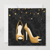 Goud Stap in 60 Verjaardagsfeestje Kaart (Achterkant)