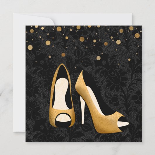 Goud Stap in 60 Verjaardagsfeestje Kaart (Achterkant)