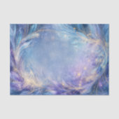 Goud Stardust Vorst Veer Werveling Decoupage Tissuepapier (Voorkant)