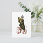 Goud SteamPunk Serie Ontwerp 5  Briefkaart (Staand voorkant)