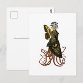 Goud SteamPunk Serie Ontwerp 5  Briefkaart (Voorkant / Achterkant)