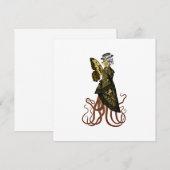 Goud SteamPunk Serie Ontwerp 5 Uitnodiging (Voorkant / Achterkant)