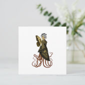 Goud SteamPunk Serie Ontwerp 5 Uitnodiging (Staand voorkant)