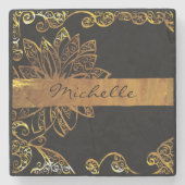 Goud Stenen Onderzetter (Voorkant)