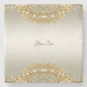 Goud  stenen Onderzetter (Voorkant)