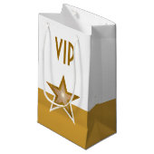Goud Ster afdruk VIP goud wit klein Cadeauzakje (Voorkant Gekanteld)