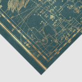 Goud Ster Kaart Serie Ontwerp 22 Tissuepapier (Detail)
