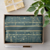 Goud Ster Kaart Serie Ontwerp 23 Tissuepapier (Geschenk)