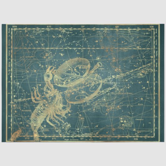 Goud Ster Kaart Serie Ontwerp 23 Tissuepapier (Voorkant)