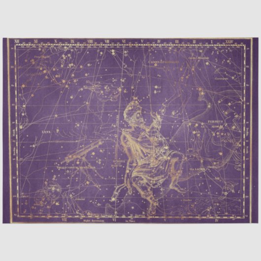 Goud Ster Kaart Serie Ontwerp 25 Tissuepapier (Voorkant)
