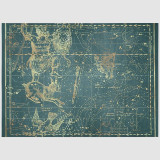 Goud Ster Kaart Serie Ontwerp 26 Tissuepapier (Voorkant)