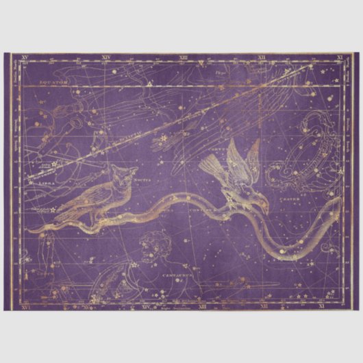 Goud Ster Kaart Serie Ontwerp 2 Tissuepapier (Voorkant)