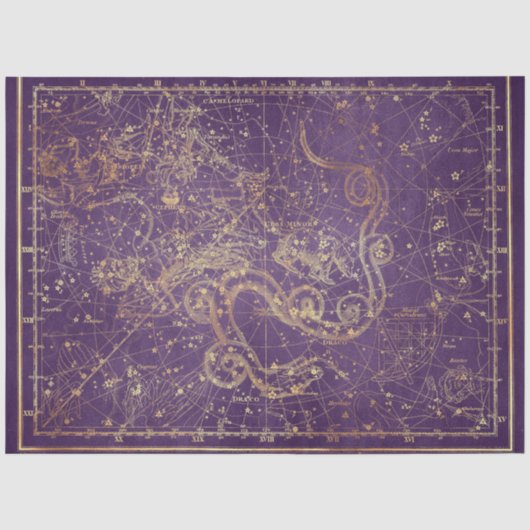 Goud Ster Kaart Serie Ontwerp 3 Tissuepapier (Voorkant)