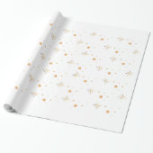 Goud Ster Naadloos Inpakpapier (Uitgerold)