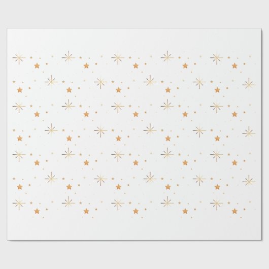 Goud Ster Naadloos Inpakpapier (Vlak)
