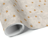 Goud Ster Patroon Inpakpapier (Rol Hoek)