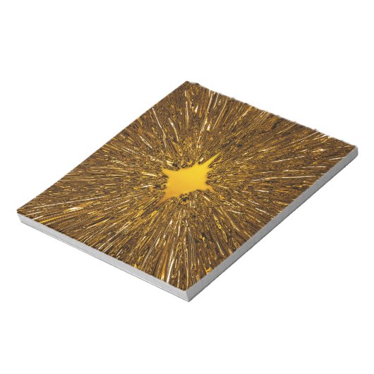 Goud sterburstpatroon notitieblok (Linkerzijde)