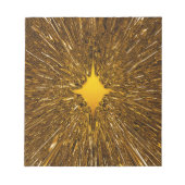 Goud sterburstpatroon notitieblok (Voorkant)