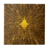 Goud sterburstpatroon tegeltje (Voorkant)