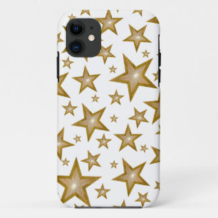 "Goud" Sterren iPhone hoesje wit