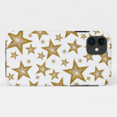 "Goud" Sterren iPhone hoesje wit (Achterkant (horizontaal))
