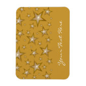 "Goud" sterren 'Jouw tekst' - flexibel magneetgoud Magneet (Verticaal)