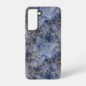 Goud sterren op lichte marine Night Sky Samsung Galaxy Hoesje (Achterkant)
