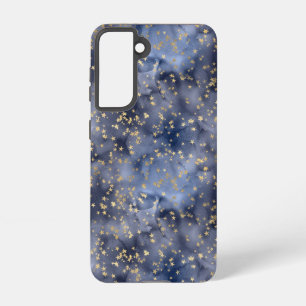 Goud sterren op lichte marine Night Sky Samsung Galaxy Hoesje