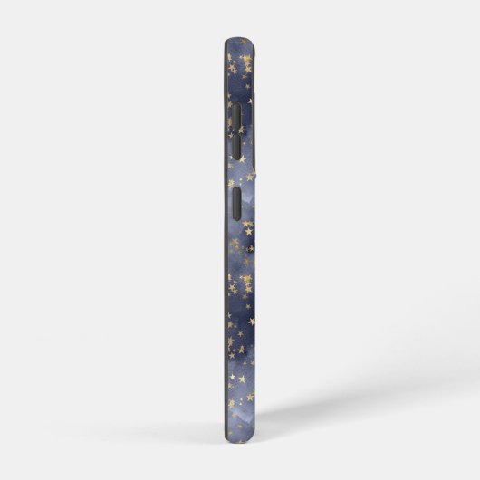 Goud sterren op lichte marine Night Sky Samsung Galaxy Hoesje (Rechterkant)