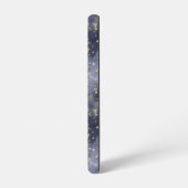 Goud sterren op lichte marine Night Sky Samsung Galaxy Hoesje (Linkerkant)