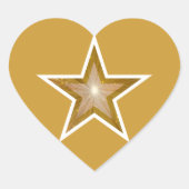 "Goud" Sterrenstelsel geel Hart Sticker (Voorkant)
