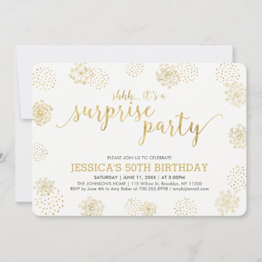 Goud | Stijlvolle moderne onderneming 50e verjaard Kaart (Voorkant)