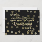 Goud Stip | Bent u mijn Bridesmaid? Kaart (Voorkant)