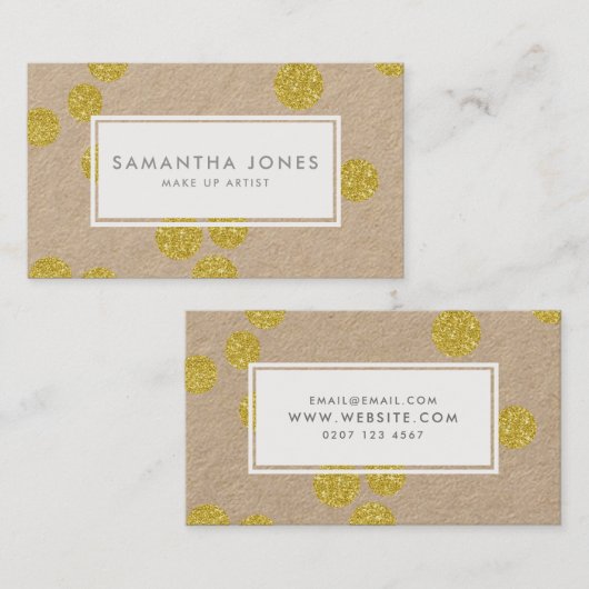 Goud Stip Klassieke moderne kunst Visitekaartje (Voorkant / Achterkant)