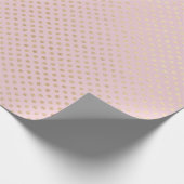 Goud Stip op Blush Pink Cadeaupapier (Hoek)