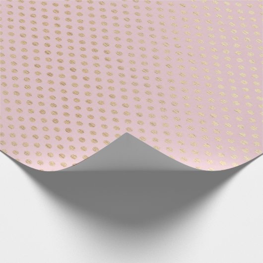Goud Stip op Blush Pink Cadeaupapier (Hoek)