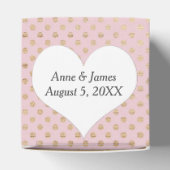 Goud Stip op zwart roze Bedankdoosjes (Bovenkant)